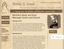 Tablet Screenshot of bodyandsoulmassageschool.com